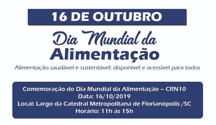 Evento comemora o Dia Mundial da Alimentação em Florianópolis
